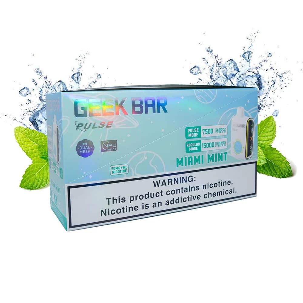 Geek Bar Pulse Miami Mint – 5 Pack Box Disposable Vape