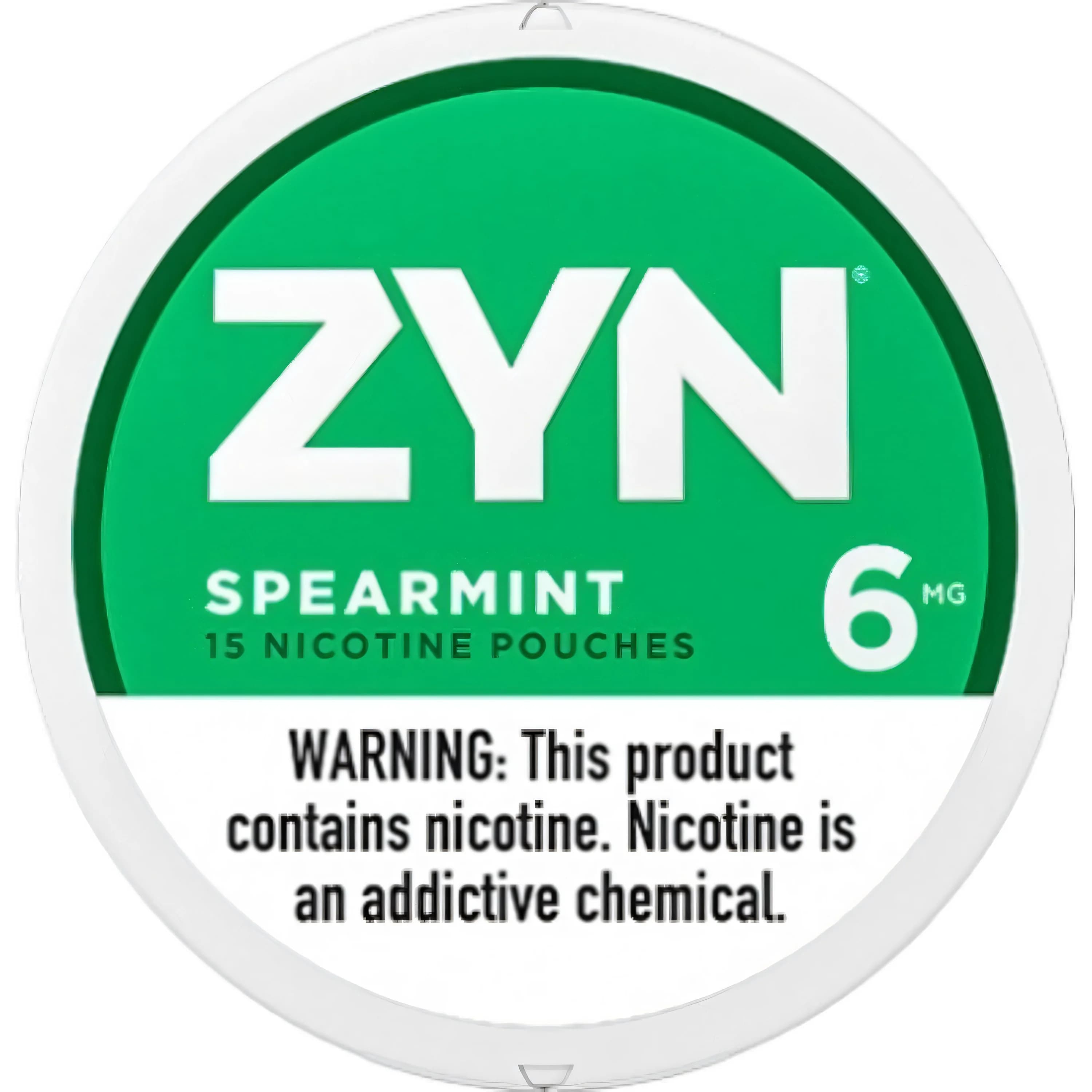 ZYN Spearmint 6mg Nicotine pouches (5 cans)