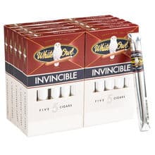 White Owl Invincible Cigars (10 Packs of 5 - Total 50)