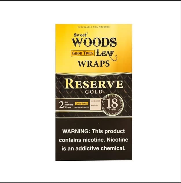 Sweet Woods-Leaf Reserve Gold Wraps (20 Packs of 2 - Total 40)