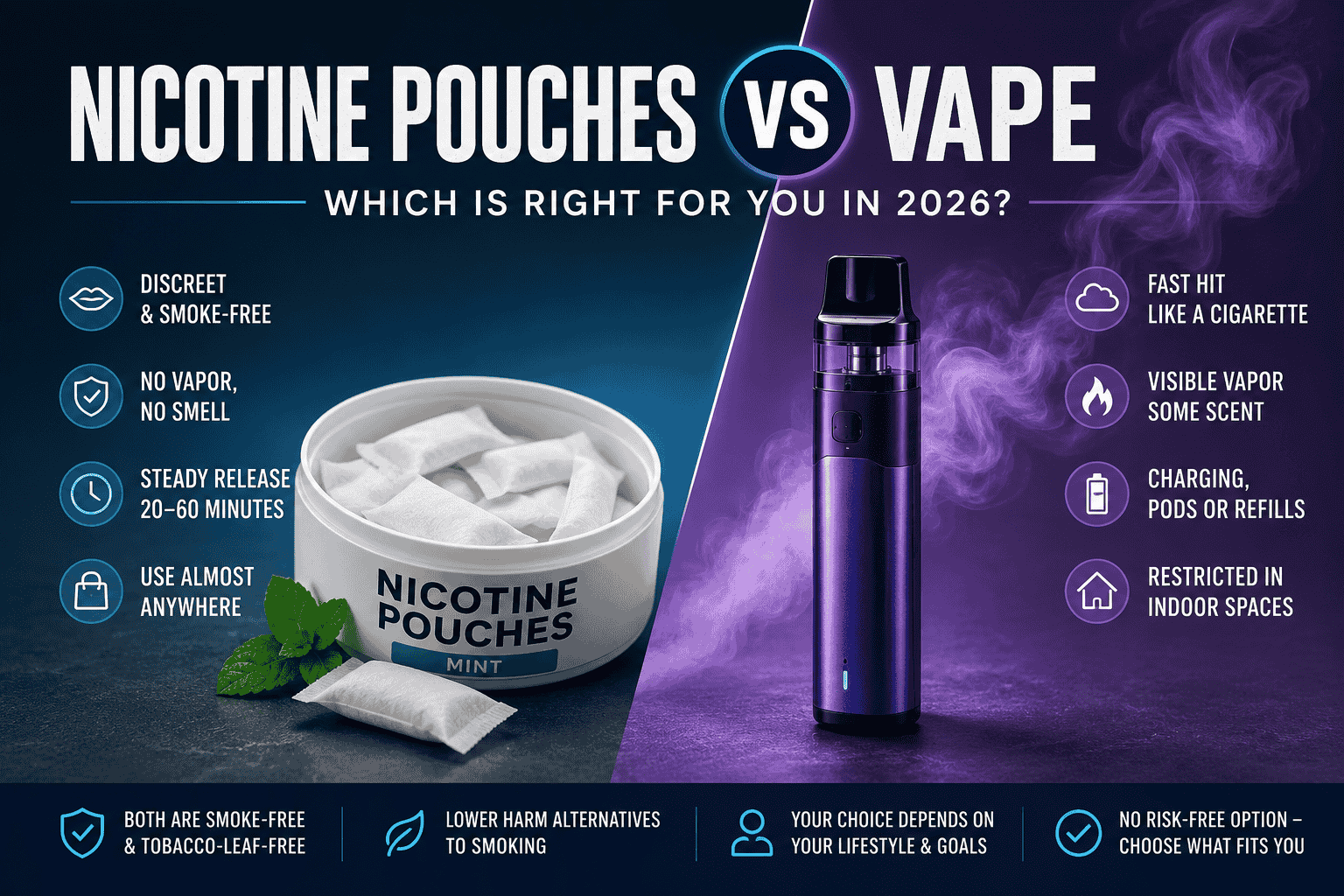 Nicotine Pouches vs Vape: Which Is Right for You in 2026?