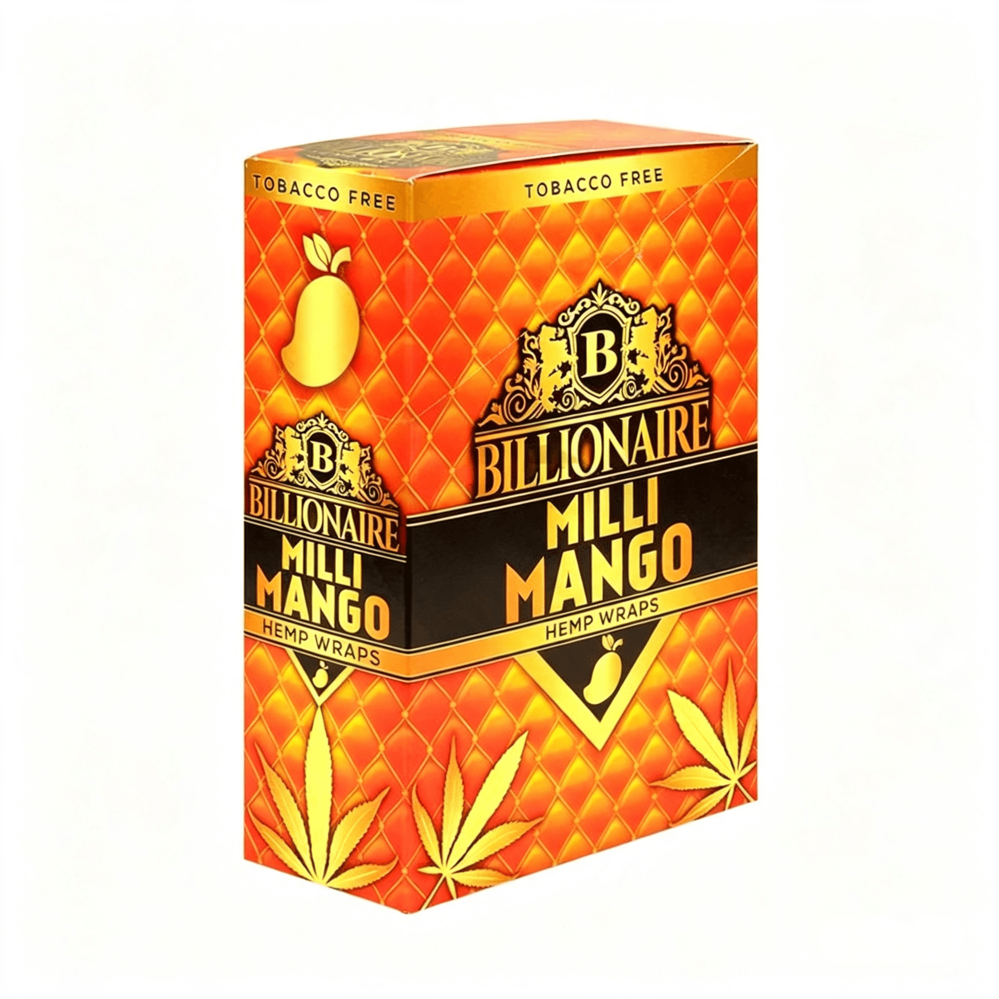Billionaire Hemp Wraps - Milli Mango - 25 Packs of 2 (Total 50)