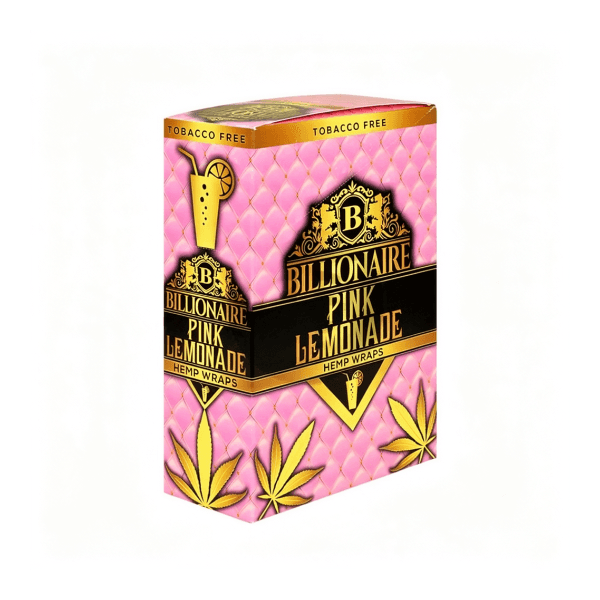 Billionaire Hemp Wraps - Pink Lemonade - 25 Packs of 2 (Total 50)