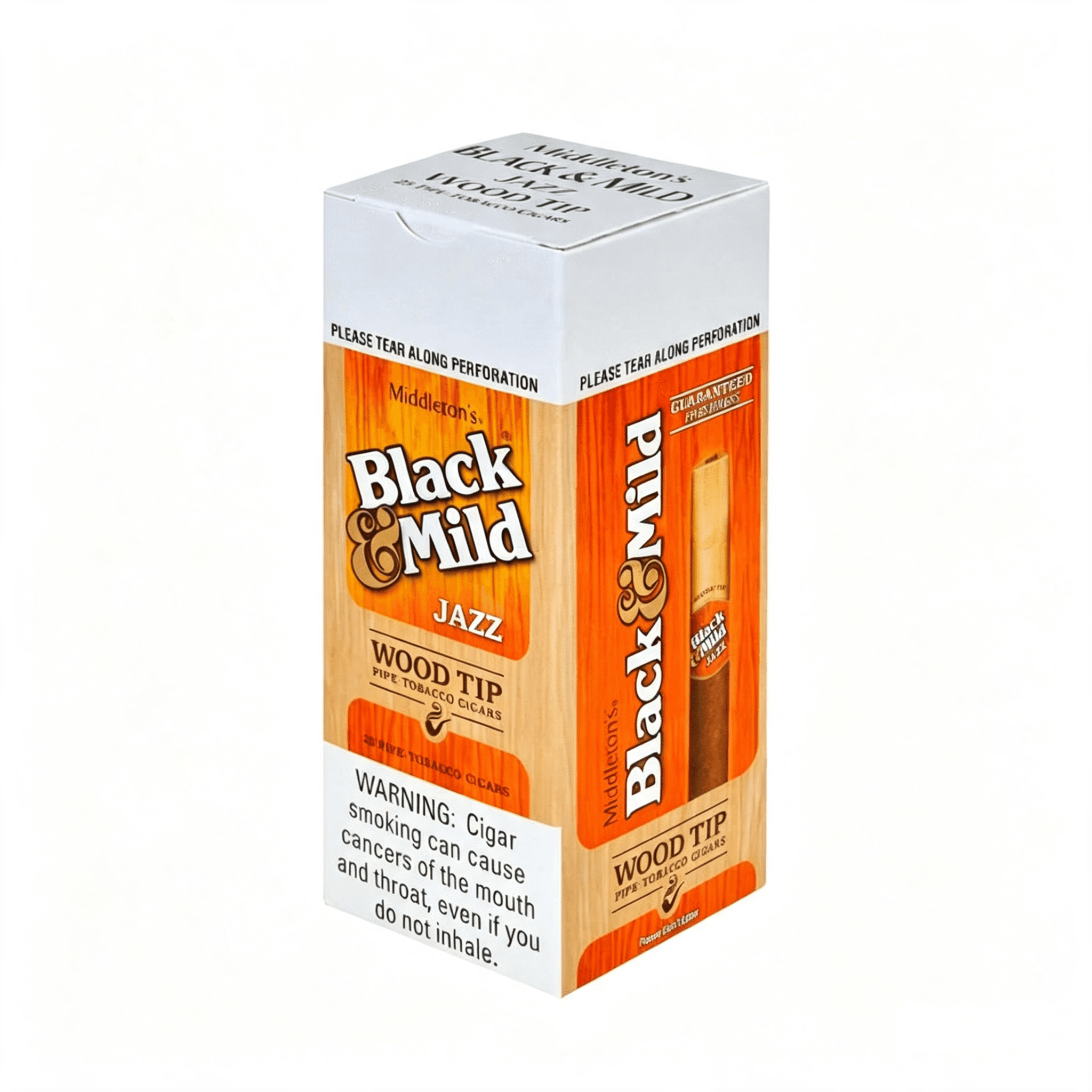 Black & Mild Jazz Wood Tip Cigars (Box of 25)