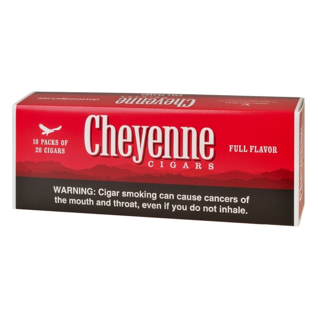 Cheyenne Full Flavor Filtered Cigars - 10 Packs of 20 (200 Count)