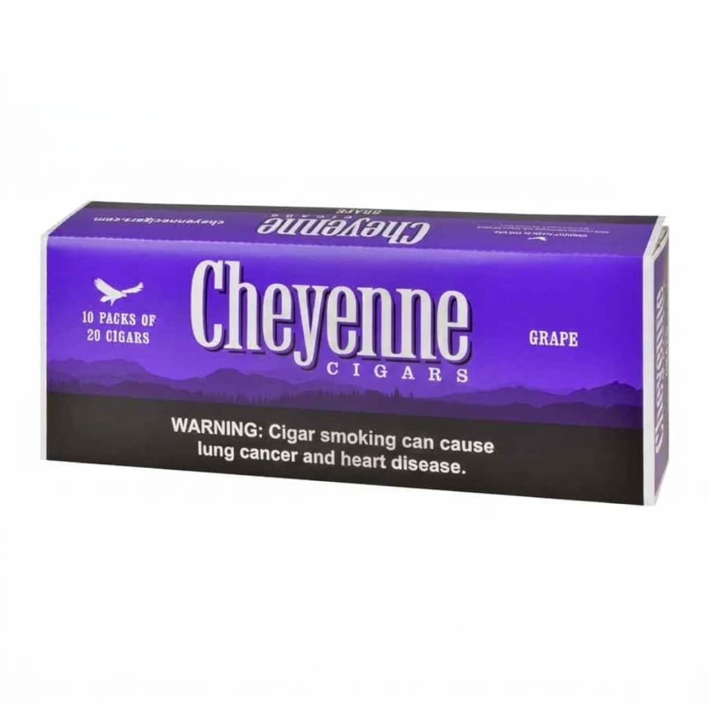 Cheyenne Grape FIltered Cigars - 10 Packs of 20 (200 Count)