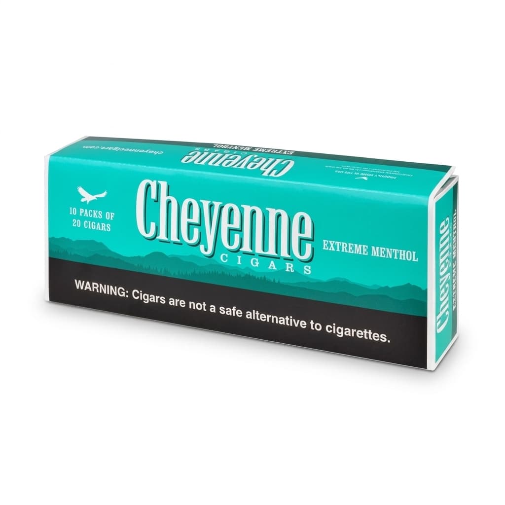 Cheyenne Extreme Menthol Filtered Cigars - 10 Packs of 20 (200 Count)