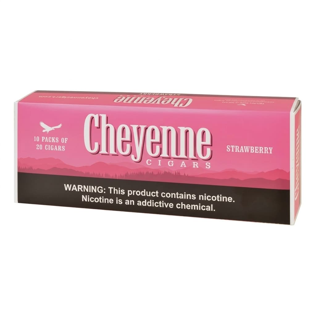 Cheyenne Strawberry Filtered Cigars - 10 Packs of 20 (200 Count)