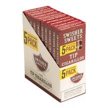 Swisher Sweets Tipped Cigarillos Regular (20 Packs of 5 - Total 100)