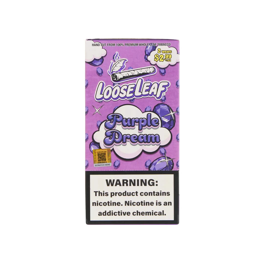 Loose Leaf Natural Wrap Purple Dream (20 Packs of 2 - Total 40)