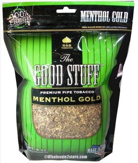 Good Stuff Menthol Gold Pipe Tobacco 6 oz. Bag