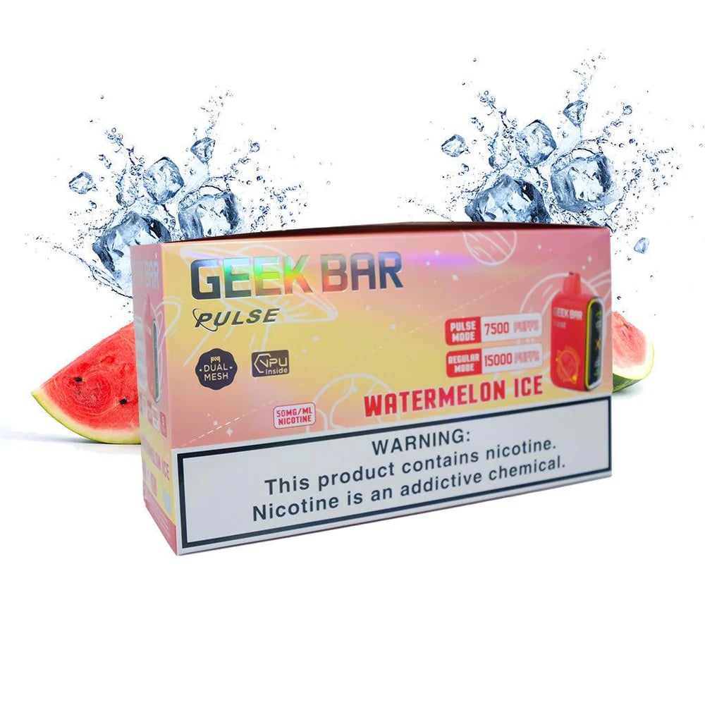 Geek Bar Pulse Watermelon Ice – 5 Pack Box Disposable Vape