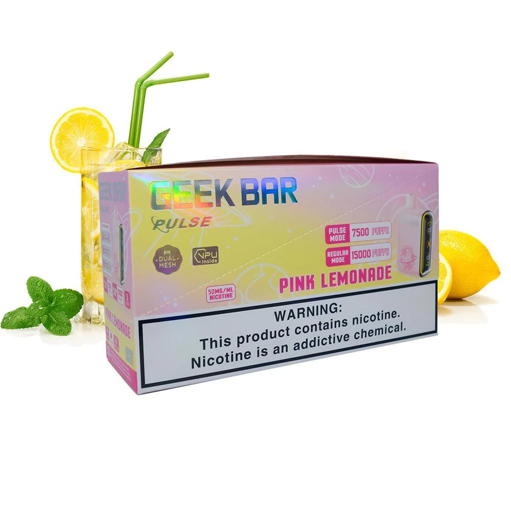 Geek Bar Pulse Pink Lemonade – 5 Pack Box Disposable Vape