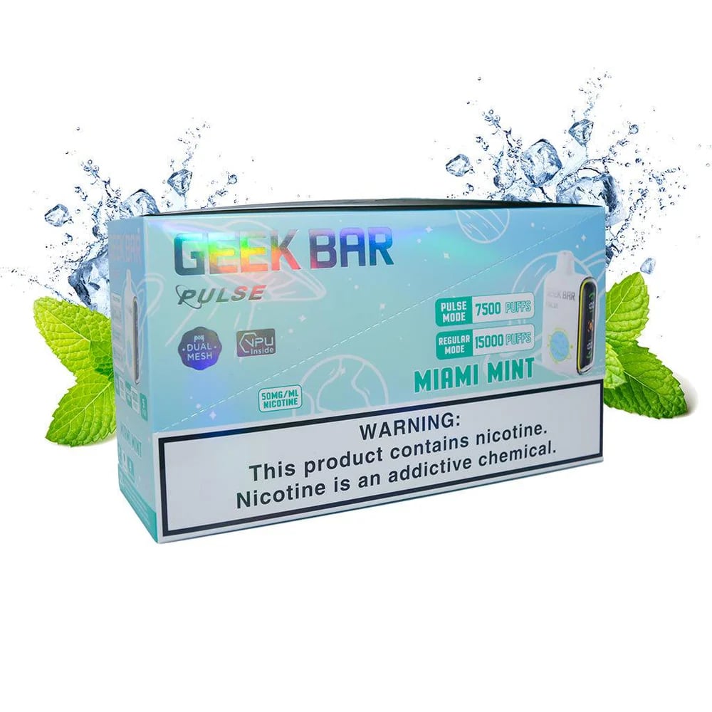 Geek Bar Pulse Miami Mint – 5 Pack Box Disposable Vape
