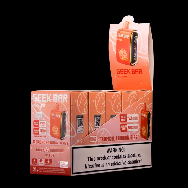 Geek Bar Pulse Tropical Rainbow Blast – 5 Pack Box Disposable Vape