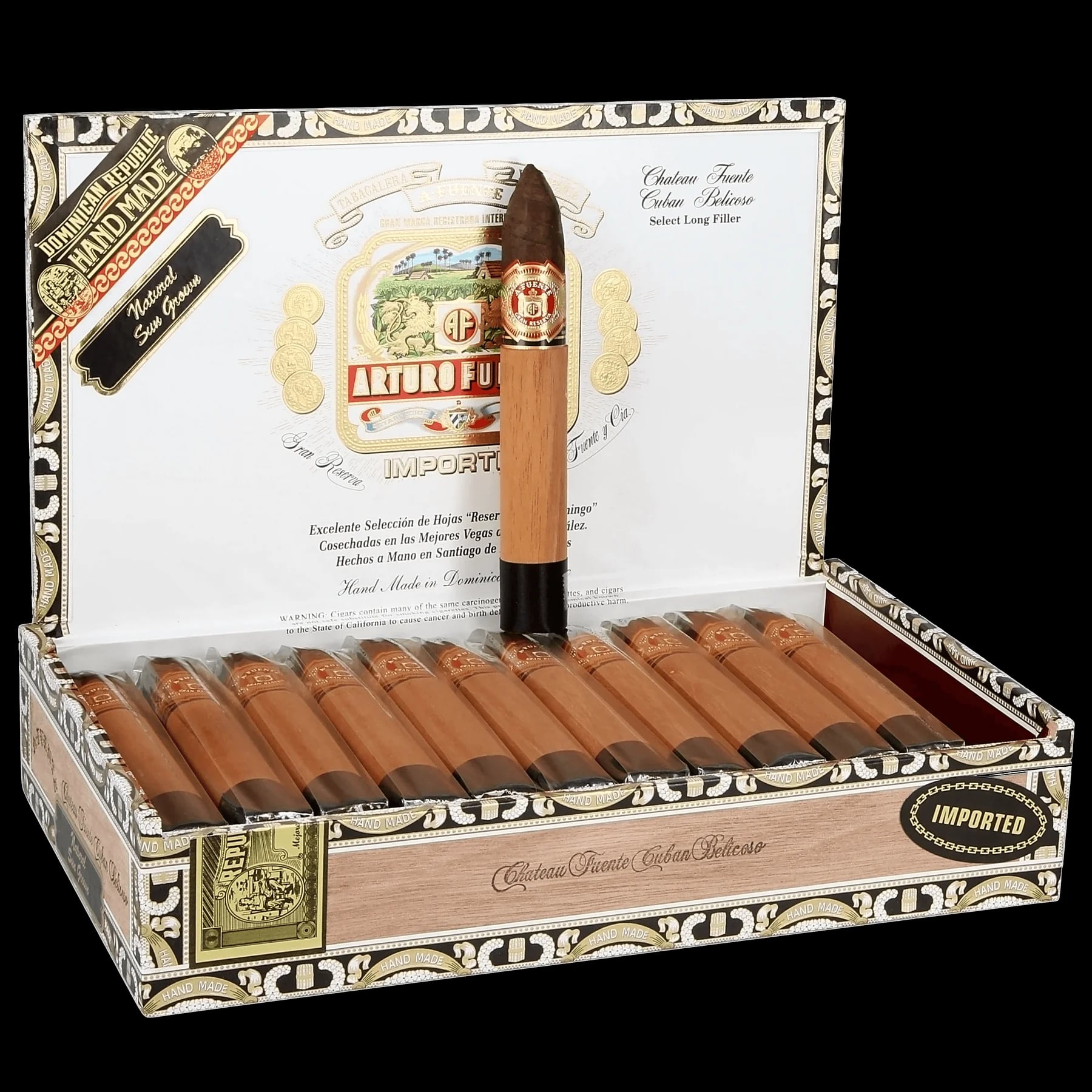 Arturo Fuente - Chateau Fuente - Sun Grown - Cuban Belicoso - BOX OF 24