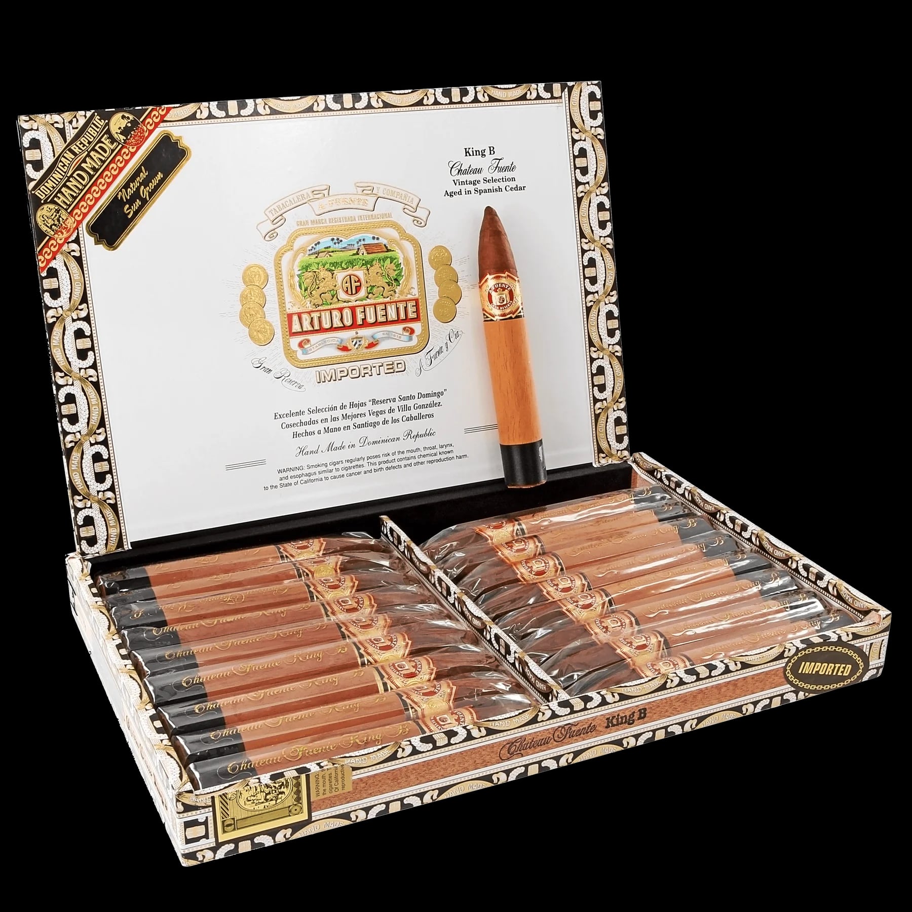 Arturo Fuente - Chateau Fuente - Sun Grown - King B - BOX OF 18