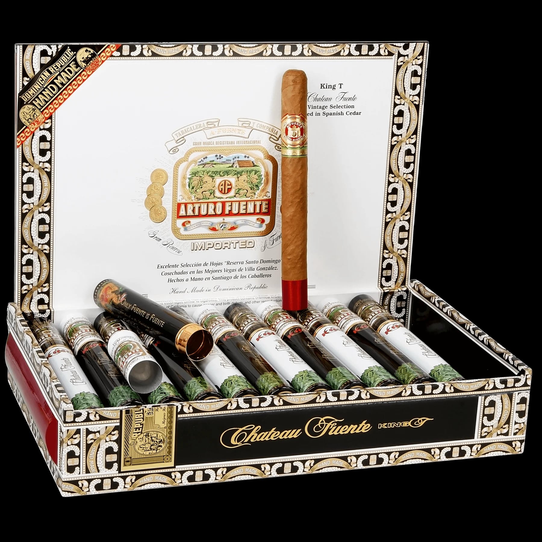 Arturo Fuente - Chateau Fuente - King T Tubo - BOX OF 24