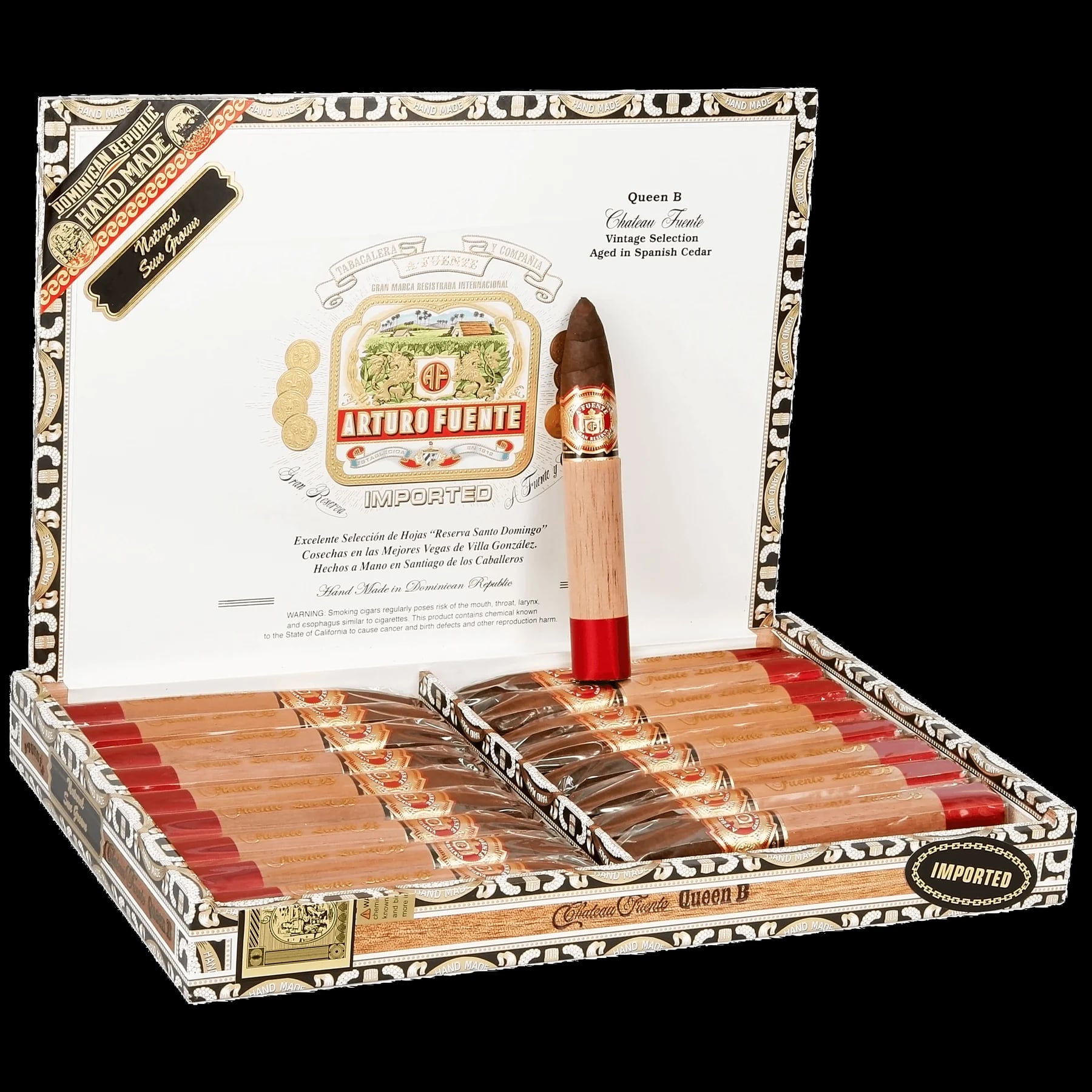 Arturo Fuente - Chateau Fuente - Sun Grown - Queen B - BOX OF 18