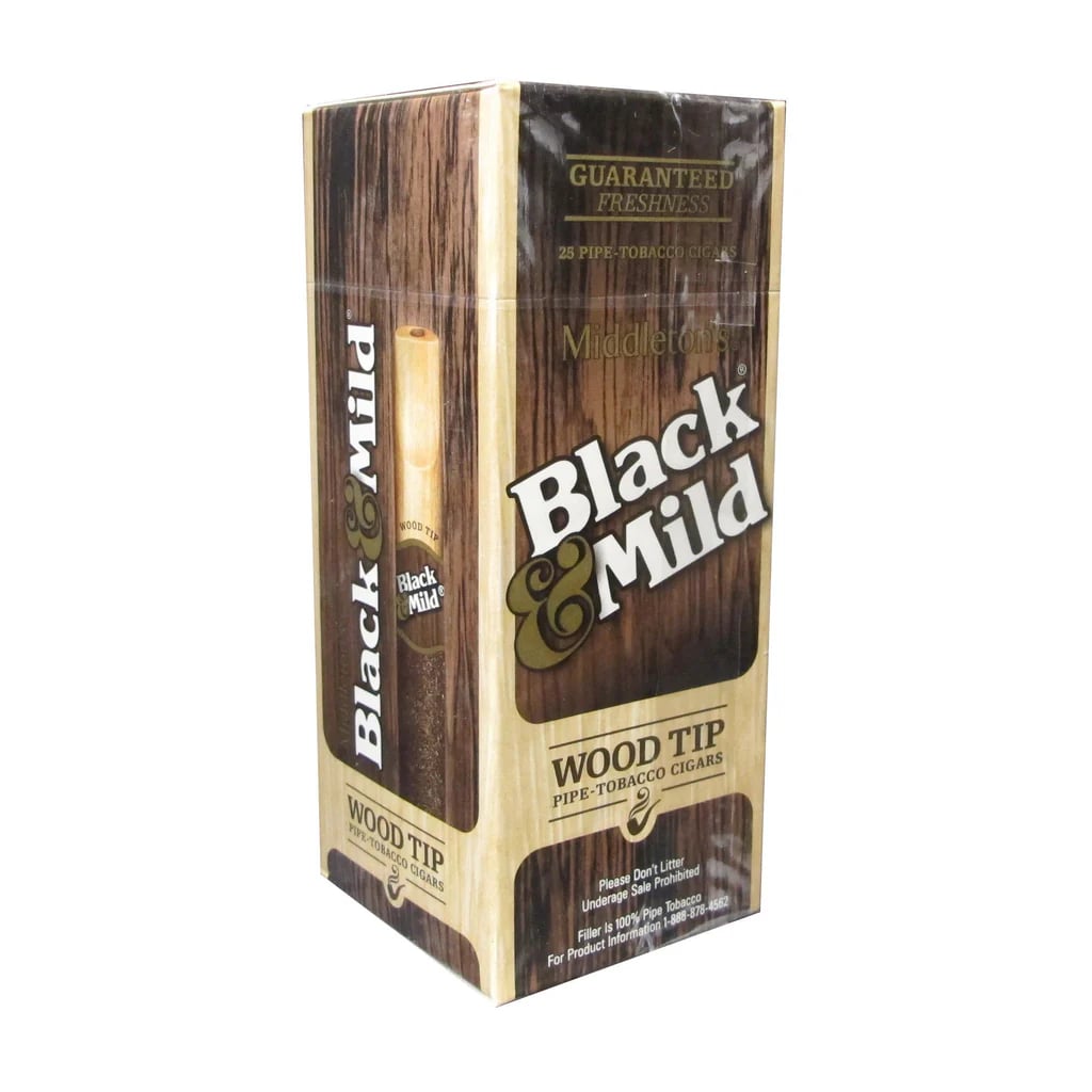 Black & Mild - Regular - Wood Tip - BOX OF 25