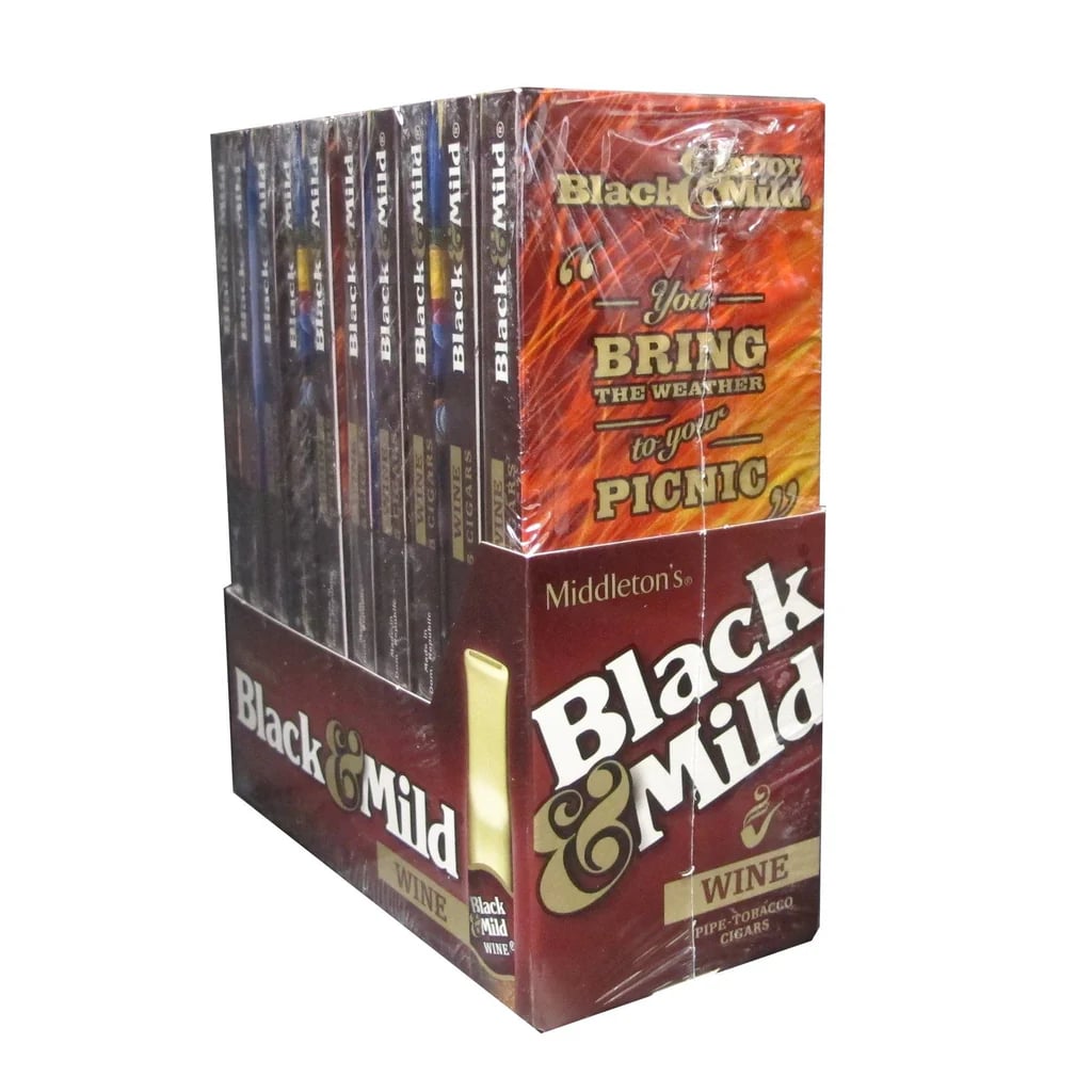 Black & Mild - Wine - 10 Packs of 5 (Total 50)