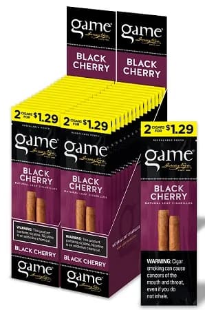 Game Vega Cigarillos Black Cherry Foil 30 Pouches of 2