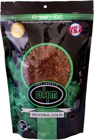 OHM Menthol Gold pipe tobacco (6 oz Bag)