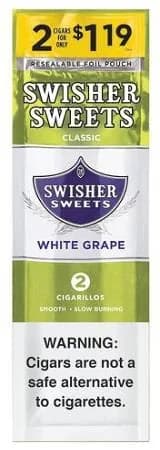 Swisher Sweets Cigarillos 30 Packs of 2 Cigars White Grape