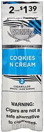 Swisher Sweets Cigarillos 30 Packs of 2 Cigars Cookies N Cream