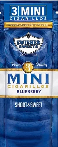 Swisher Sweets Mini Cigarillos Blueberry 15 Pouches of 3