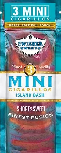 Swisher Sweets Mini Cigarillos 3 for 2 Island Bash 15 Pouches of 3