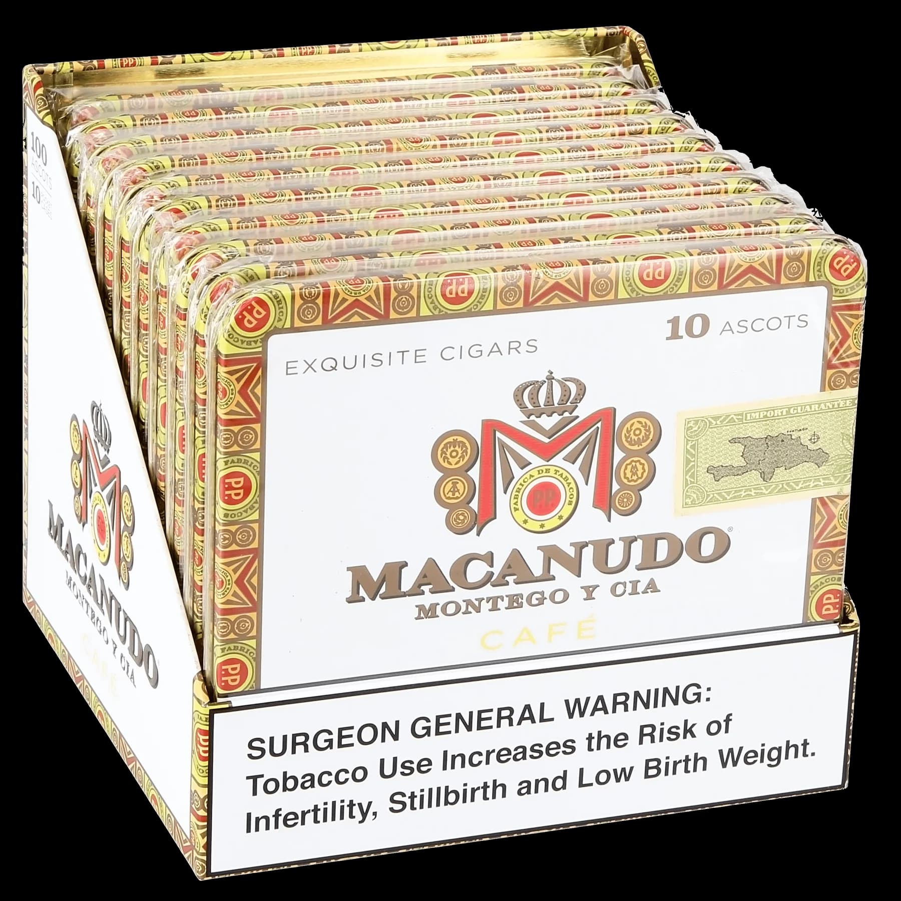 Macanudo Cafe Ascots 10/10,100