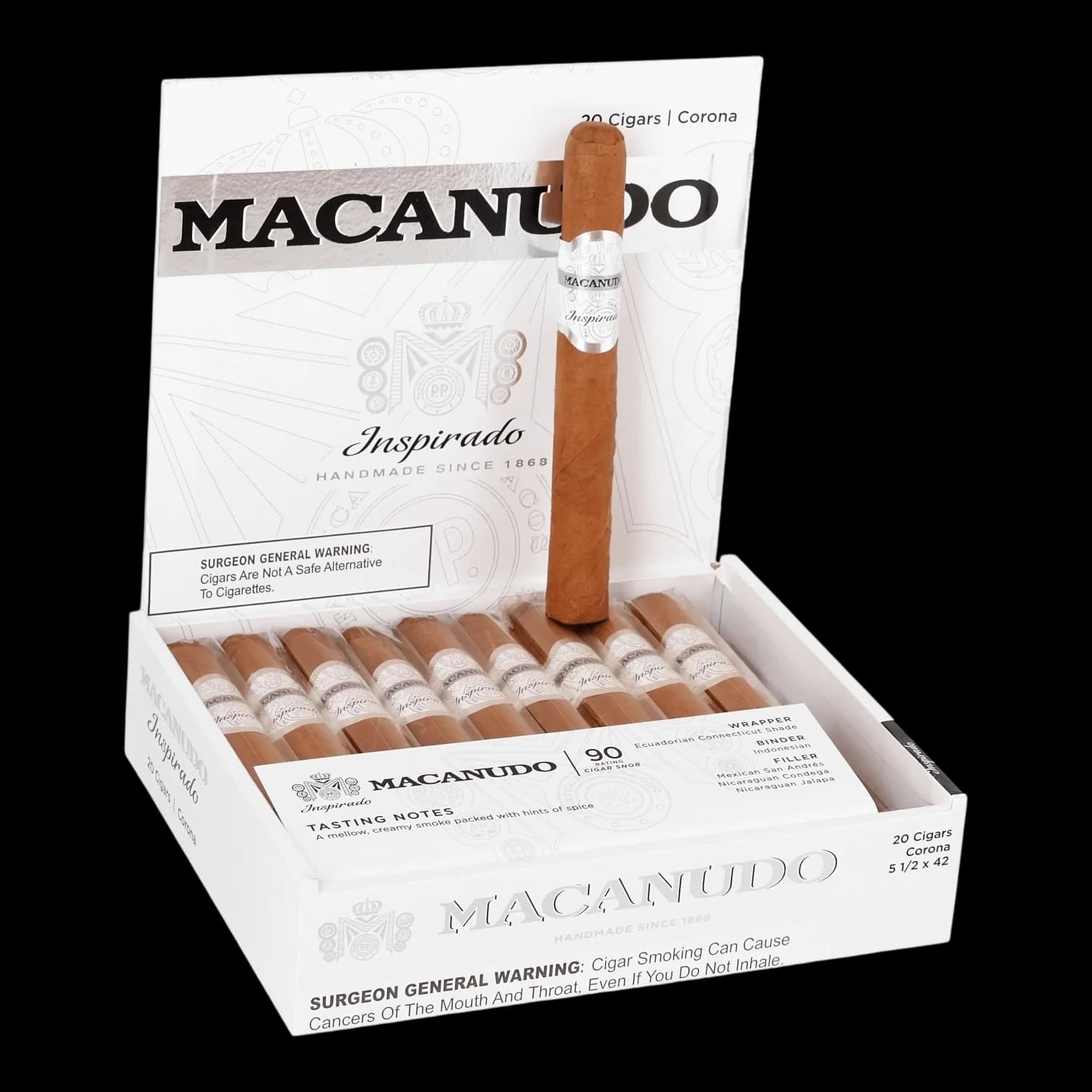 Macanudo Inspirado White Corona 20