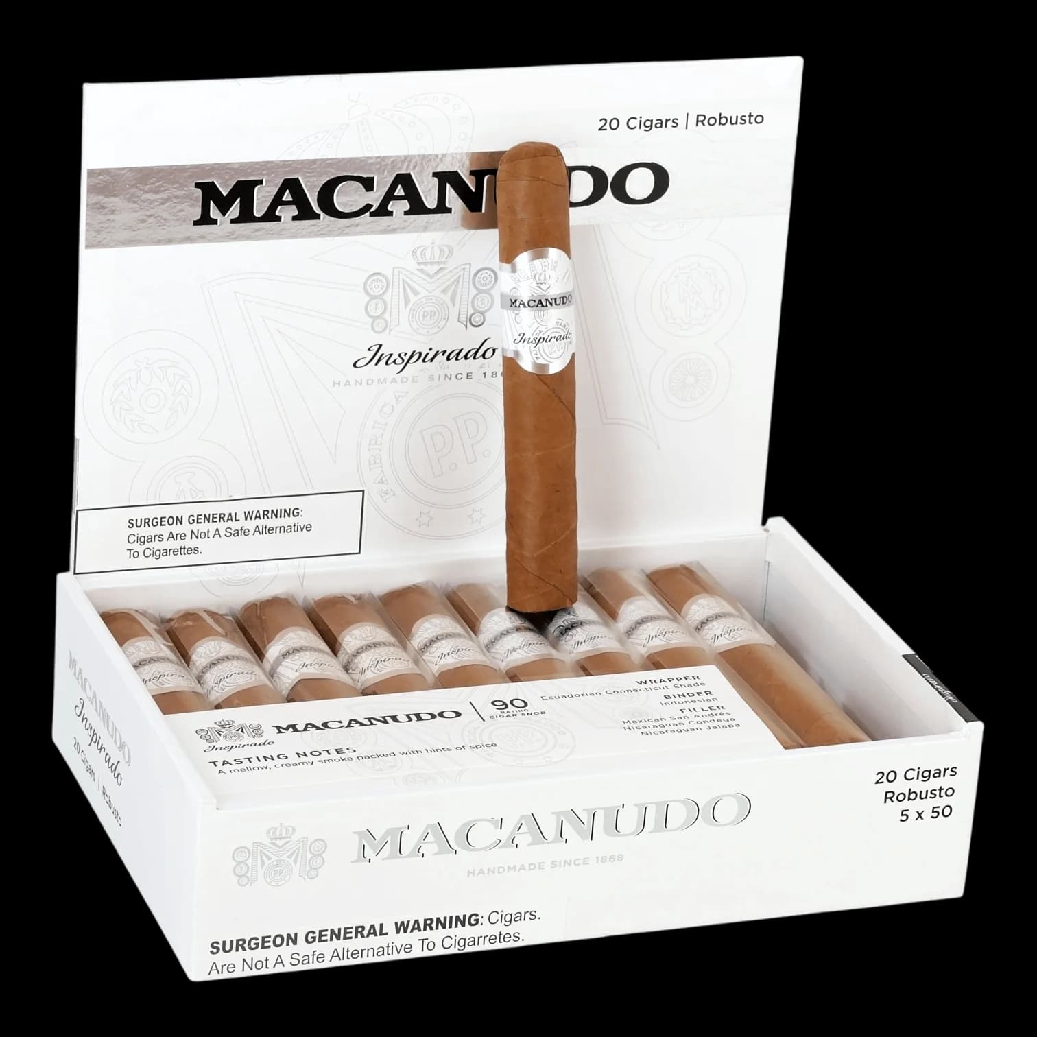 Macanudo Inspirado White Robusto 20