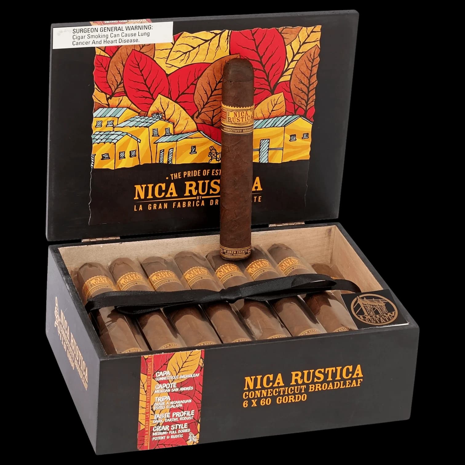 Nica Rustica Broadleaf Gordo Cigars (Box of 25)