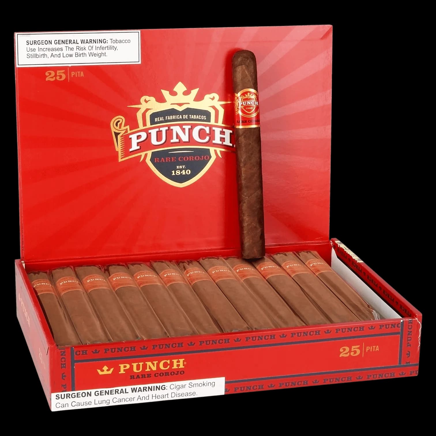 Punch Rare Corojo Pitas 25