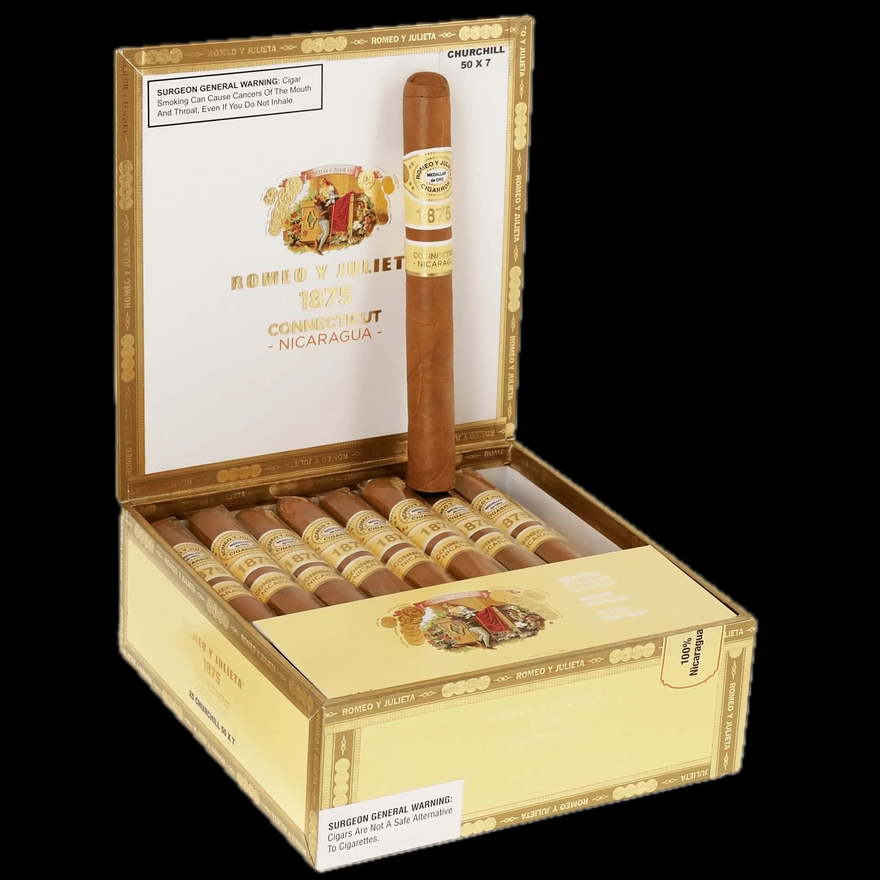 Romeo Y Julieta 1875 Connecticut Nicaragua Churchill 25
