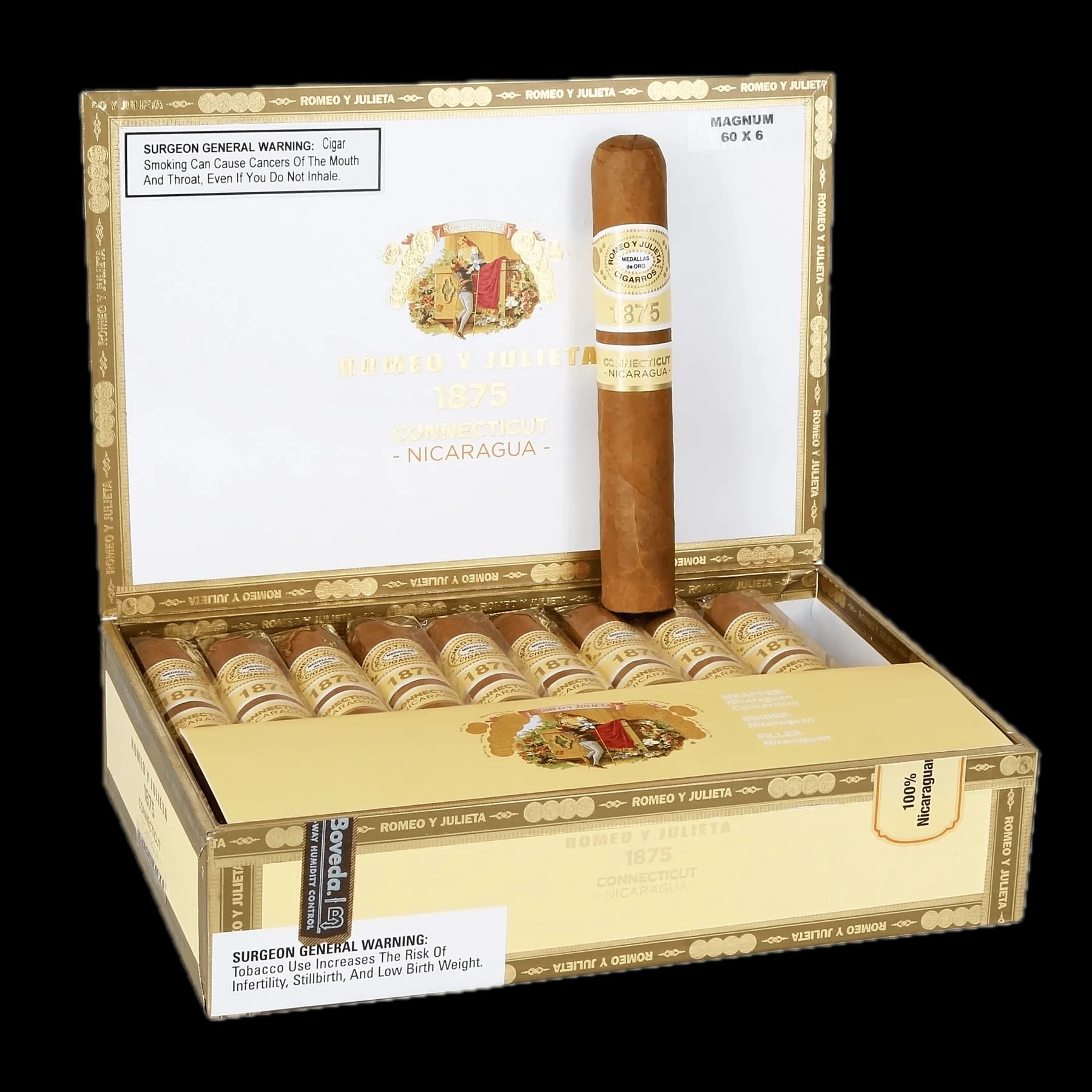 Romeo Y Julieta 1875 Connecticut Nicaragua Magnum 20