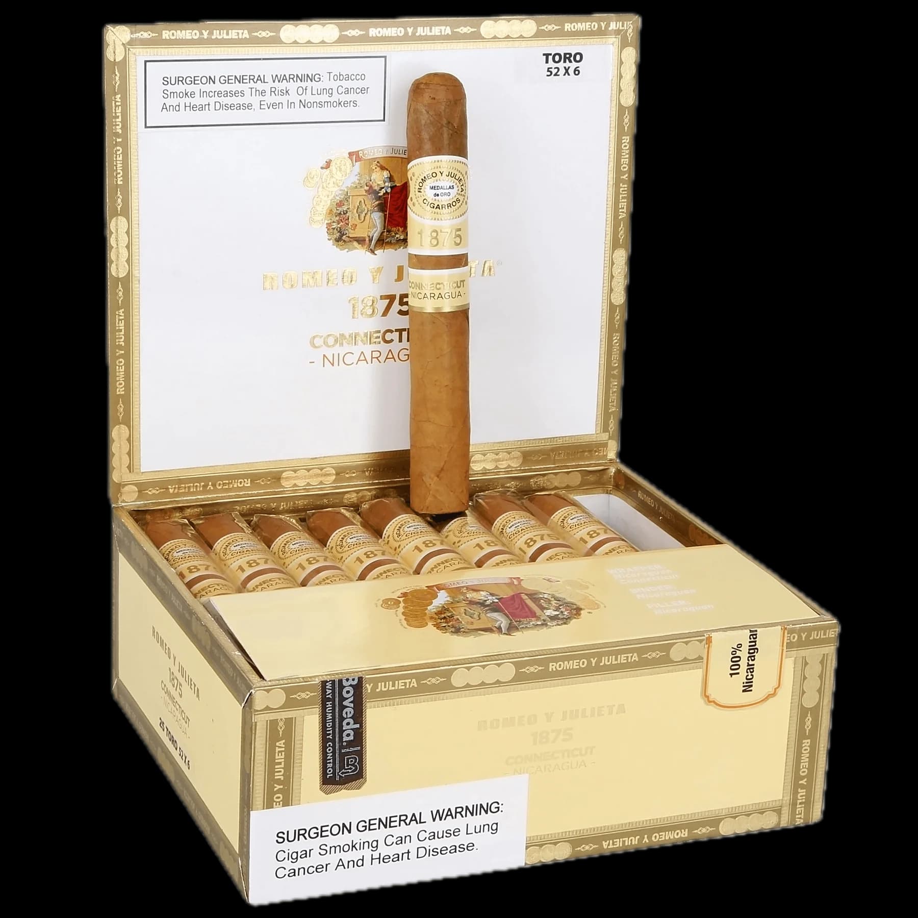 Romeo Y Julieta 1875 Connecticut Nicaragua Toro 25