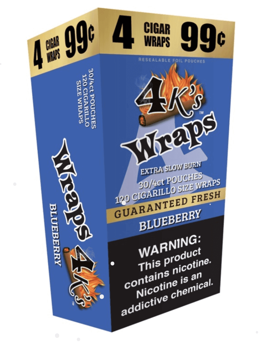 4 Kings Blueberry Wraps - 30 Packs