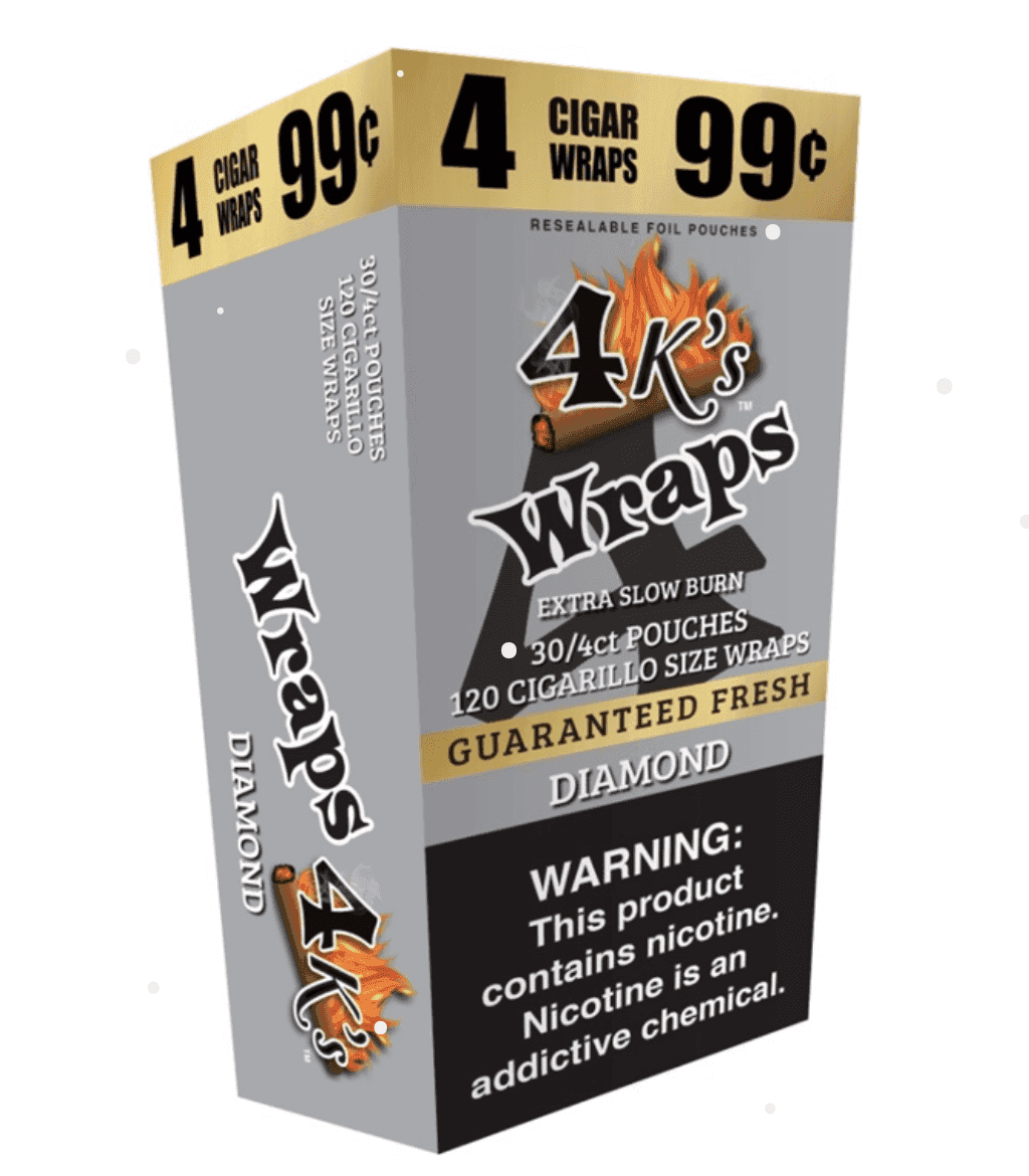 4 Kings Diamond Wraps - 30 Packs