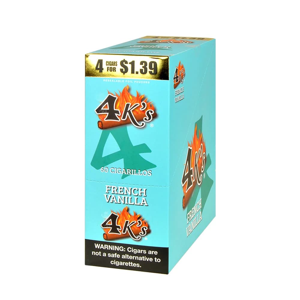 4 Kings French Vanilla Cigarillos - 15 Pouches of 4