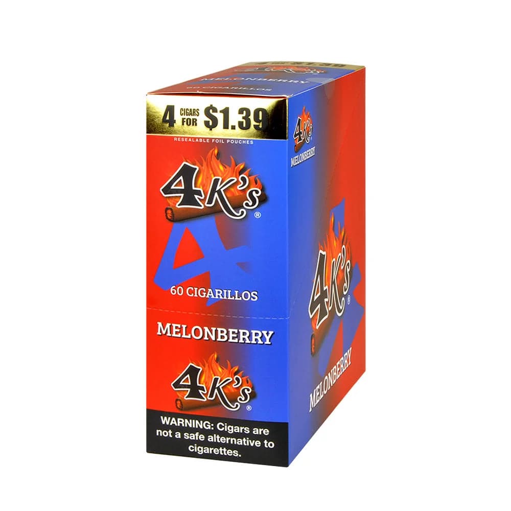 4 Kings Melon Berry Cigarillos - 15 Pouches of 4