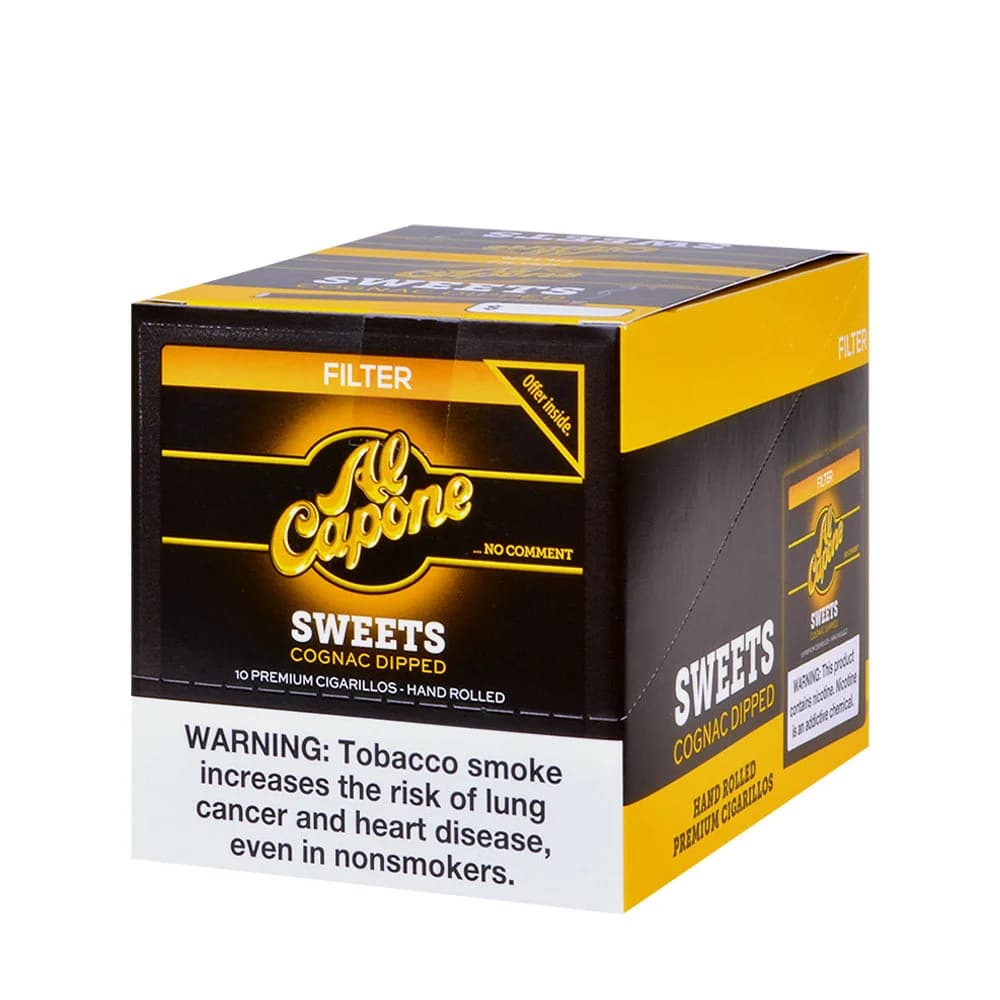 Al Capone Sweets Filter Cigarillos - 10 packs of 10 (total 100)