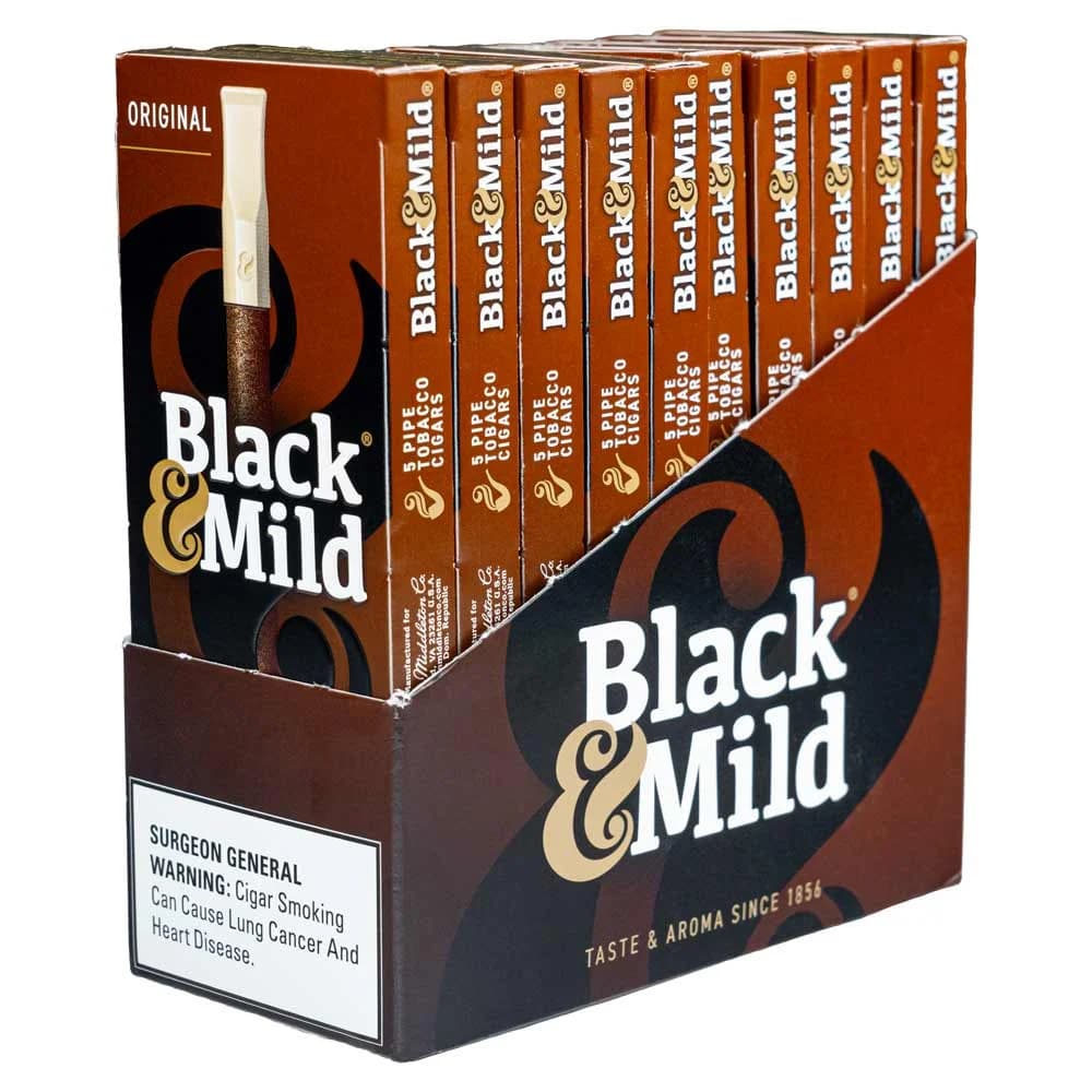 Black & Mild Regular Cigars (10 Packs of 5)