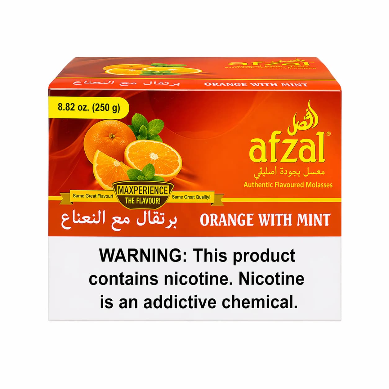 Afzal Orange with Mint Hookah Tobacco - 250g Shisha Molasses