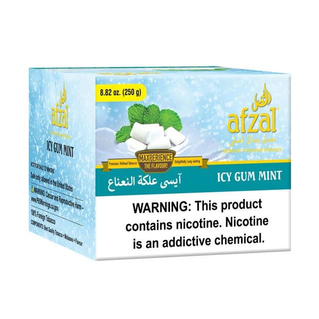 Afzal Ice Gum Mint Hookah Tobacco - 250g Shisha Molasses