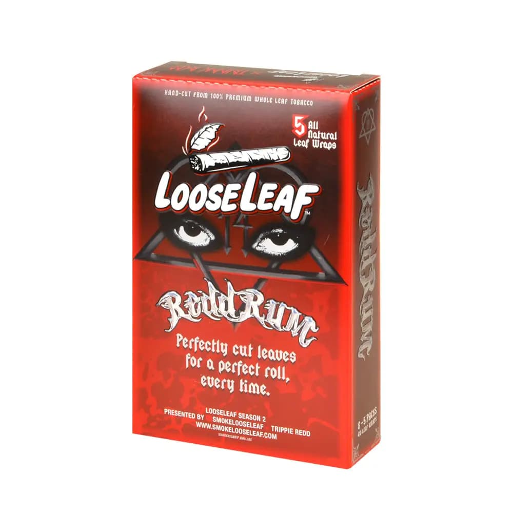 Loose Leaf Redd Rum wraps (8 Packs of 5)