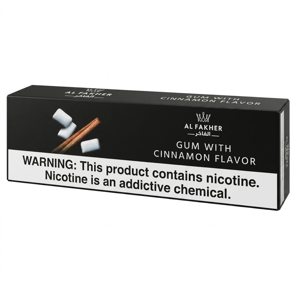 Al Fakher Gum With Cinnamon Hookah Shisha - 10 Packs of 50g