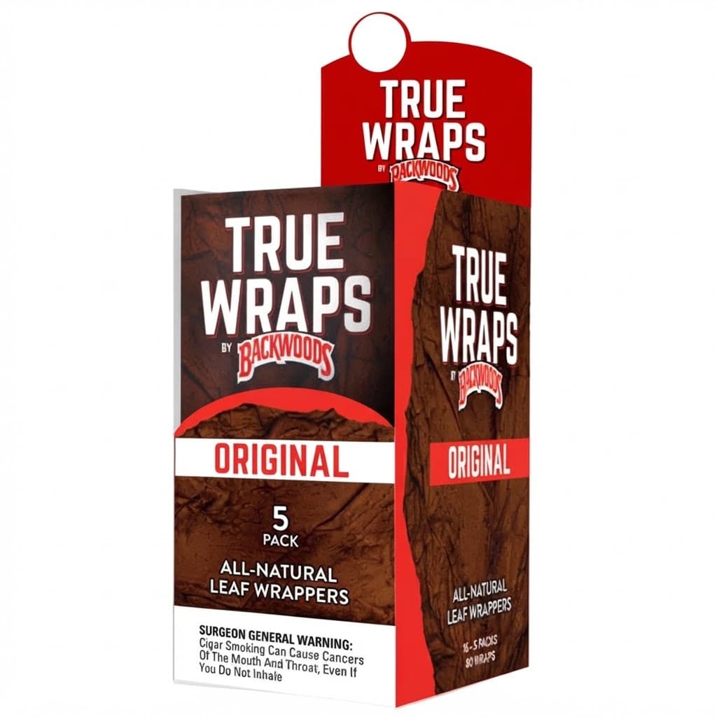 Backwoods True Wraps - Original (16 Packs of 5)